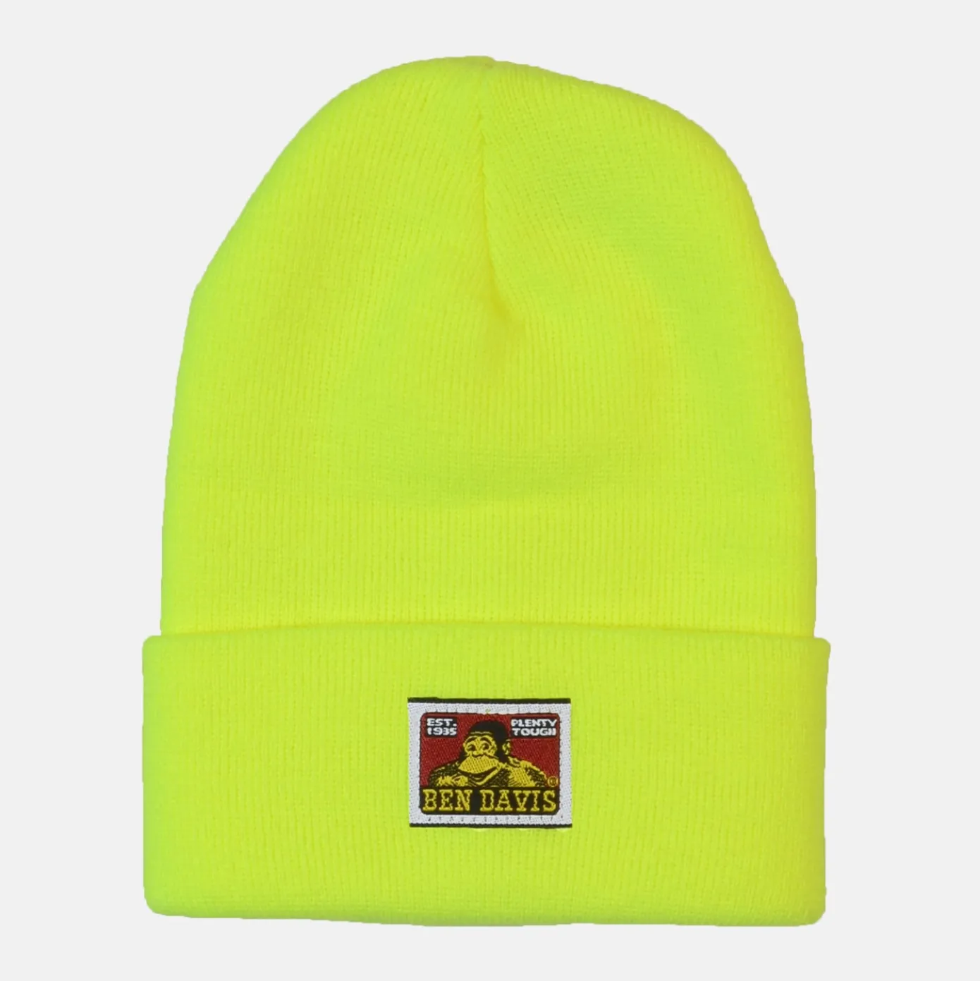 Cuffed Knit Beanie - Safety Yellow
